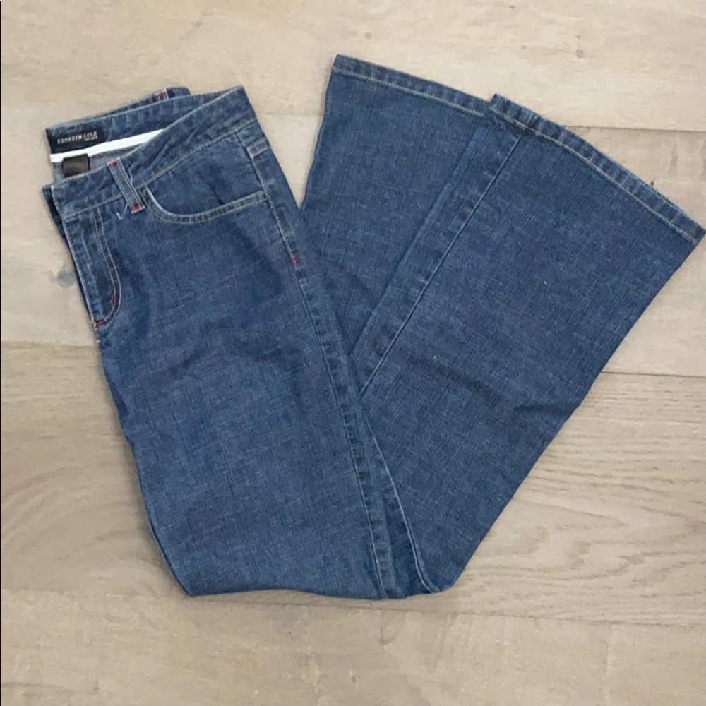 Kenneth Cole Wide Leg Flare Jeans, Size 4